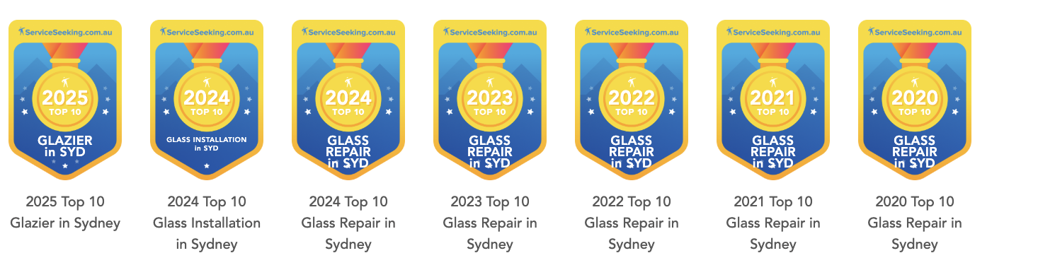 ServiceSeeking awards received by MGP Glass from 2020 to 2025