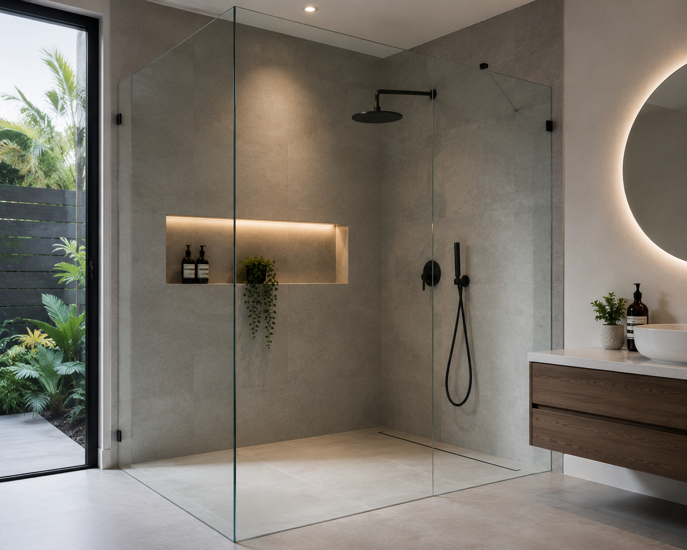 Frameless shower screen project